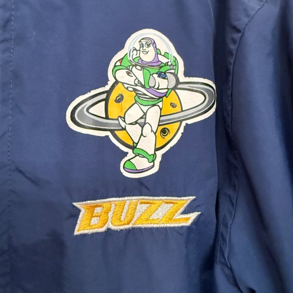 DISNEY Buzz Lightyear Jacket Youth XS Blue Puffer Zip Up Jacket Boys Kids